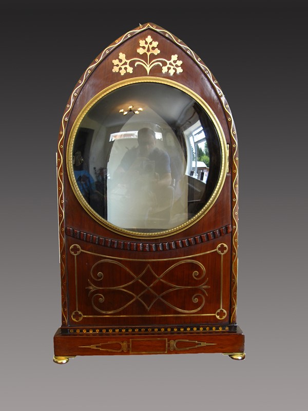 Regency Rosewood Brass Inlaid Bracket Clock After Restoration